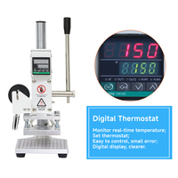 Máquina de Prensa Térmica Semiautomática Compacta com Posicionamento Deslizante para Estampagem a Quente de Duas Cores em PVC, Couro, PU, Papel, Etiquetas e Gravação de Logotipos