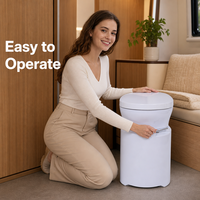 Toilette de compostage à agitation et ventilation automatiques, toilette pour camping-car avec séparation humide et sèche