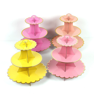3-storey multi-storey Birthday wedding party cake stand ornaments and dessert rack 3 tier wedding cake stand