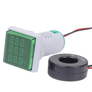 Hochwertige 3 in 1 AC V A HZ LED Traid Anzeige 22mm AC100A Multifunktion anzeige Ampere meter Voltmeter digitaler Frequenz messer - Product Image 3