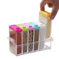 6 pièces/ensemble salière et poivrière bocaux pour épices assaisonnement herbes épices conteneurs de stockage bouteille Condiment sel boîte livraison directe