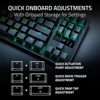Clavier de jeu filaire Razer Huntsman V3 Tenkeyless 8KHz, clavier mécanique TKL 87 touches avec touches PBT RGB pour le jeu