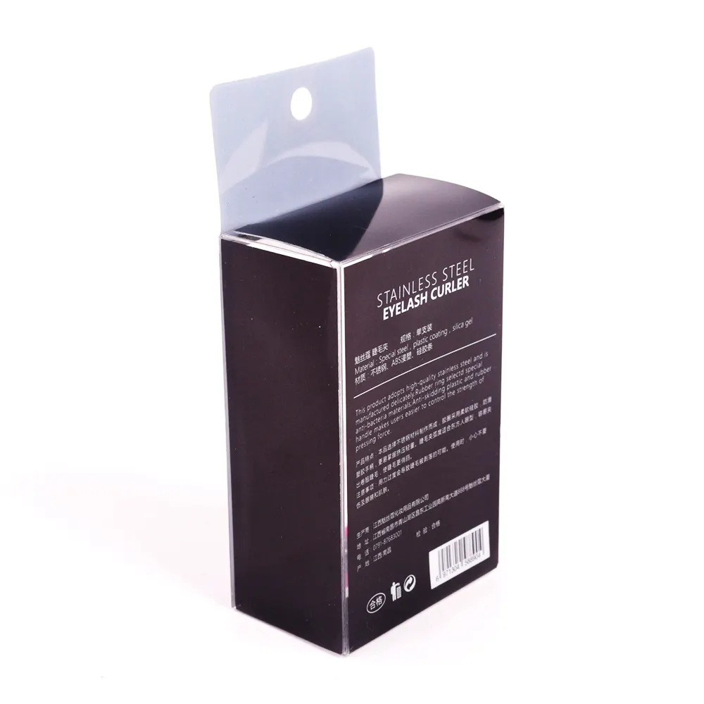 Индивидуальная дешевая ПВХ косметическая упаковка портативная маленькая черная косметическая пластиковая коробка складная плоская Подарочная коробка с натуральным кремом для волос
