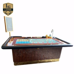 Table de jeu de casino de luxe LANGE LA-S08 <span class=keywords><strong>en</strong></span> contreplaqué pour Sicbo et Craps avec dés sculptés, <span class=keywords><strong>en</strong></span> cuir microfibre, et shaker <span class=keywords><strong>Sic</strong></span> <span class=keywords><strong>Bo</strong></span> - Product Image 4