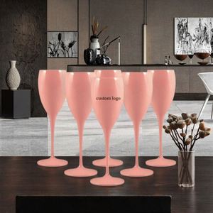 Personnaliser les couleurs du logo, verres à vin en plastique créatifs modernes, incassables et réutilisables de 175 ml, flûtes pour mariage et fête - Product Image 3