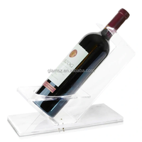 Support à vin moderne en agate, cadeau judaïque, en marbre, support à bouteille de vin en acrylique transparent Lucite