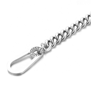 Yiwu Aceon Velle Stainless Steel Newest Toggle Clasp Design Cuban Link Chain Stamped <strong>Zipper</strong> Tag Shape Clasp <strong>Bracelet</strong> - Product Image 3