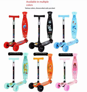 Skuter Anak Roda Tiga Skuter Lipat Anak Usia 1-5 Tahun Skuter Anak Roda Tiga dengan Pedal Lampu - Product Image 5