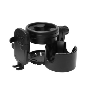 Passeggino per Bambini con Rotazione a 360 Gradi, 3 in 1 con Portabicchiere e Portatelefono, Materiale ABS, Adatto per Biciclette, Motociclette e Sedie a Rotelle - Product Image 1