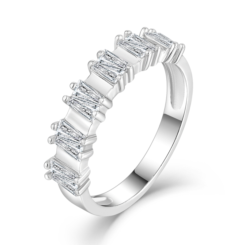 Trendy Engagement Jewelry 925 Silver Platinum