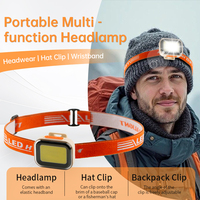 Lampe frontale portable 2-en-1 et lampe à clipser pour casquette, étanche IP65, rechargeable USB-C, LED super lumineuse, longue durée, pour travaux extérieurs