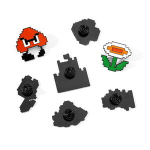 Lot de badges <span class=keywords><strong>en</strong></span> métal émaillé style pixel mosaïque, 7 couleurs, Mario, pour décoration de sacs à dos et vêtements - Product Image 3