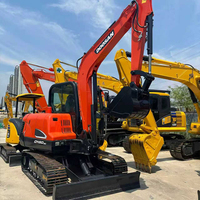 Excavatrice d'occasion Doosan DX60-9C à faible nombre d'heures de fonctionnement, système hydraulique d'origine, petite machine de terrassement, expédition mondiale, en stock