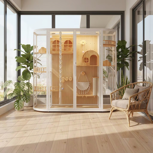 <span class=keywords><strong>Casa</strong></span> per Gatti Eterna in Legno, Design Senza Tempo <span class=keywords><strong>a</strong></span> Più Piani, Edificio Infinito per Gatti, Design Perpetuo e Patrimoniale - Product Image 1