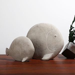 Personalizzato prezzo a buon mercato in <span class=keywords><strong>stile</strong></span> <span class=keywords><strong>rustico</strong></span> cemento decorazione dell'hotel di figura dei pesci ornamentali da giardino decorazione della casa - Product Image 1