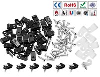 Serre-câbles en nylon de type R avec plage de température de 0 à 120°C pour fixation de câbles électriques - Marque XJH