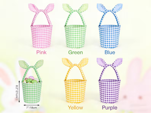 Panier de Pâques brodé personnalisé pour enfants, panier lapin avec nom, panier de chasse aux œufs de Pâques, <span class=keywords><strong>premier</strong></span> cadeau de Pâques pour filles et garçons - Product Image 6