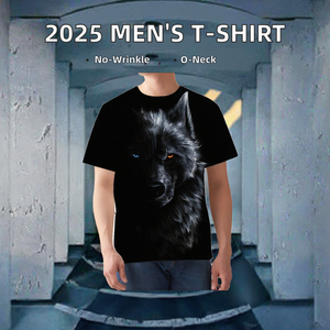 เสื้อยืดผู้ชายทรงสลิมฟิตสำหรับธุรกิจ ปี 2025 แขนสั้น ยืดหยุ่น สีพื้น สไตล์ลำลอง พร้อมลายพิมพ์ซิลค์สกรีน-XF149 - Product Image 2