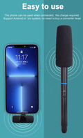 Microphone d'interview sans fil pour appareil photo reflex numérique mobile, dédié aux reporters d'actualité, microphone portable à réduction de bruit pour extérieur et rue