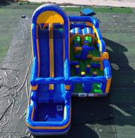 Structure gonflable personnalisée de haute qualité, grande structure gonflable, toboggan gonflable, parcours d'obstacles gonflable avec piscine