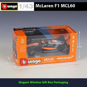 Bburago 1/43 modelo de coche fundido a presión aleación Mcl60 Mclarenn 2023 #4 #81 Formulaa un modelo de coche de Metal juguetes colección de exhibición - Product Image 4