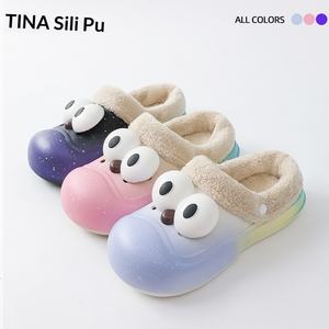 Chaussures Croc Femme Automne Hiver à <span class=keywords><strong>Semelle</strong></span> Épaisse Antidérapante, Motif Dessin Animé, en Peluche et Fourrure, Chaudes et Tendance, pour la Maison - Product Image 5