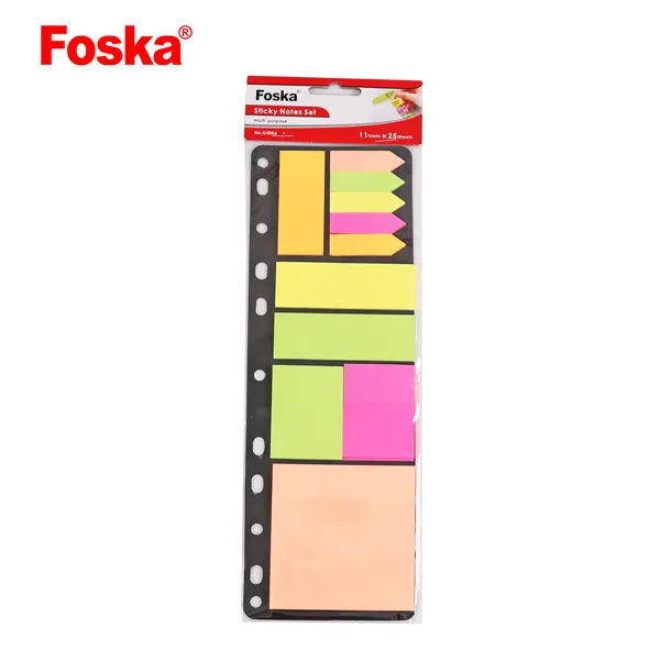 Foska Verschiedenen Formen Bunte Offset Papier Memo Pad Sticky Notes Set