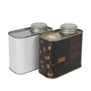 Direttamente 80-500g di qualità alimentare quadrato in metallo vuoto lattina valvola aria personalizzabile <span class=keywords><strong>per</strong></span> il caffè in grani di <span class=keywords><strong>oliva</strong></span> <span class=keywords><strong>olio</strong></span> di tè contenitore di imballaggio - Product Image 1