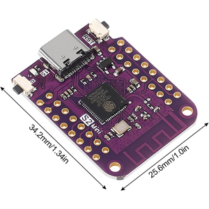 Carte de développement WiFi ESP32-S2 Mini V1.0.0 avec 4 Mo de mémoire Flash, 2 Mo de PSRAM, USB Type-C, compatible pour les projets IoT et DIY - Product Image 2
