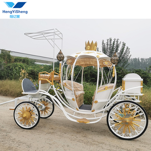 Carruaje de caballos de calabaza eléctrico elegante blanco personalizado de alta calidad Venta caliente transporte especial Hengyisheng China Hubei - Product Image 4