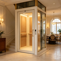 Ascenseur hydraulique sans gaine personnalisé pour villas, de 2 à 5 étages, pour intérieur/extérieur, usage résidentiel