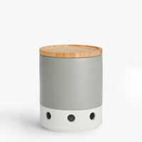 Organisateur et support d'ustensiles de cuisine en céramique moderne avec logo personnalisé, durable, écologique et multi-usage pour la cuisine à domicile