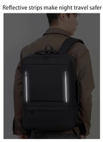 Nouveau design, sac à dos multifonctionnel extensible pour ordinateur portable, sac d'étudiant imperméable, sac à dos simple pour voyage et affaires avec port USB