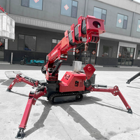 Mini-grue araignée EPA Euro 5 de 1,5 tonne, équipement de levage à flèche télescopique hydraulique, petite grue araignée