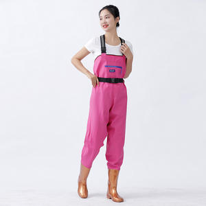 Pantalon d'eau pour femme 4 en 1 Pantalon de pluie Pantalon de pêche résistant aux rayures avec bottes de pluie - Product Image 4