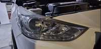 Phare LED 12V de haute qualité pour Hyundai ACCENT 2018-2022, lentilles noires et jaunes, installation facile, matériau ABS+verre