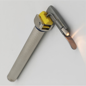 Ensemble de laryngoscopes à fibre optique métalliques flexibles pour adultes et pédiatriques, en acier inoxydable, réutilisables, kit d'anesthésie - Product Image 2