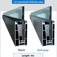 Rampe en verre sans cadre avec profilé en aluminium et laiton, fentes de montage encastrées, style moderne et minimaliste, fabriqué en Chine, pour balcon et escalier