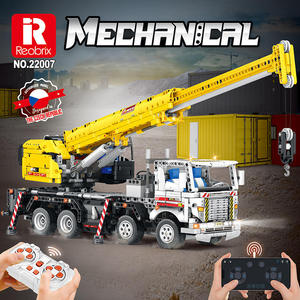 Reobrix 22007 <span class=keywords><strong>Grue</strong></span> Pneumatique Géante en Blocs de Construction, Ensemble de Véhicules d'Ingénierie Contrôlés par APP, Grand Jouet STEM de Construction, Cadeau - Product Image 1