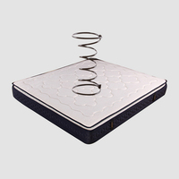 Matelas à ressorts hybrides 23 cm avec housse en coton et lin amovible et lavable, bordure en latex velours – Vente en gros