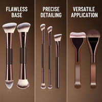 Kit de Maquillage Professionnel OEM ODM Marque Privée : Pinceaux, Éponges, Houppettes, Outils pour le Visage et les Yeux, Trousse Cosmétique de Voyage