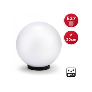Apolux bianco 200mm VELAMP giardino luci sfera esterna con presa E27 - Product Image 2