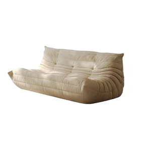 Canapé trois places sur mesure, rembourré en mousse, convertible, forme semi-circulaire, meubles de salon - Product Image 1