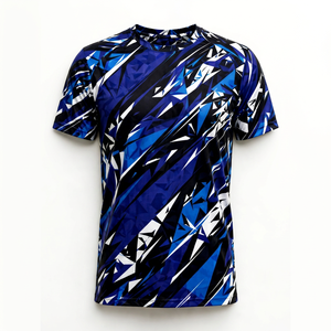 High Quality Sublimation <b>Shirt</b> for Men Custom Design <b>Moisture</b> <b>Wicking</b> Breathable Athletic Wear Comfortable Short Sleeve O-Neck - Product Image 1