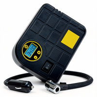 Compresseur d'air numérique compact 12V avec manomètre pour gonflage rapide des pneus de petite voiture, idéal pour les urgences routières