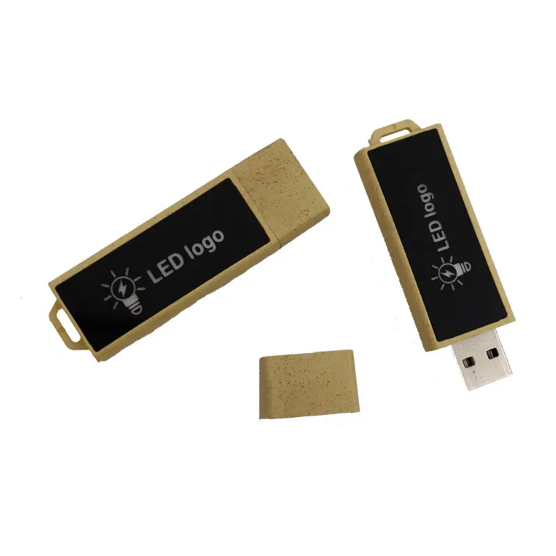 공장 에코 사용자 정의 로고 라이트 업 USB 스틱 고속 펜 드라이브 1tb 32GB 64GB PVC 플래시 나무 플래시 드라이브 메모리 스틱 프로 듀오