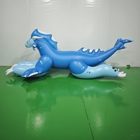 Dragon volant gonflable bleu personnalisé Apex, certifié CE, en PVC, garantie de 2 ans, pour des créatures mythiques amusantes