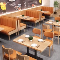 Mobilier pour restaurant de luxe léger Maison de thé pour restaurant restaurant de restaurant occidental Combinaison canapé-table et chaise