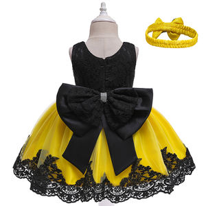 Wholesale Sleeveless Princess Dresses <b>Bow</b> Lace Princess Cake Clothes for Kids Children Flower Girl Dresses with <b>Big</b> Waistband - Product Image 4