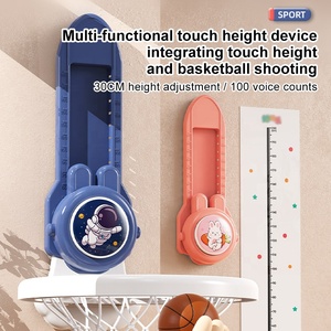 Équipement d'intérieur personnalisé pour enfants Équipement de saut à haute mesure Panier de basket-ball à haute voix 2 en 1 Jouet pour grandir - Product Image 2